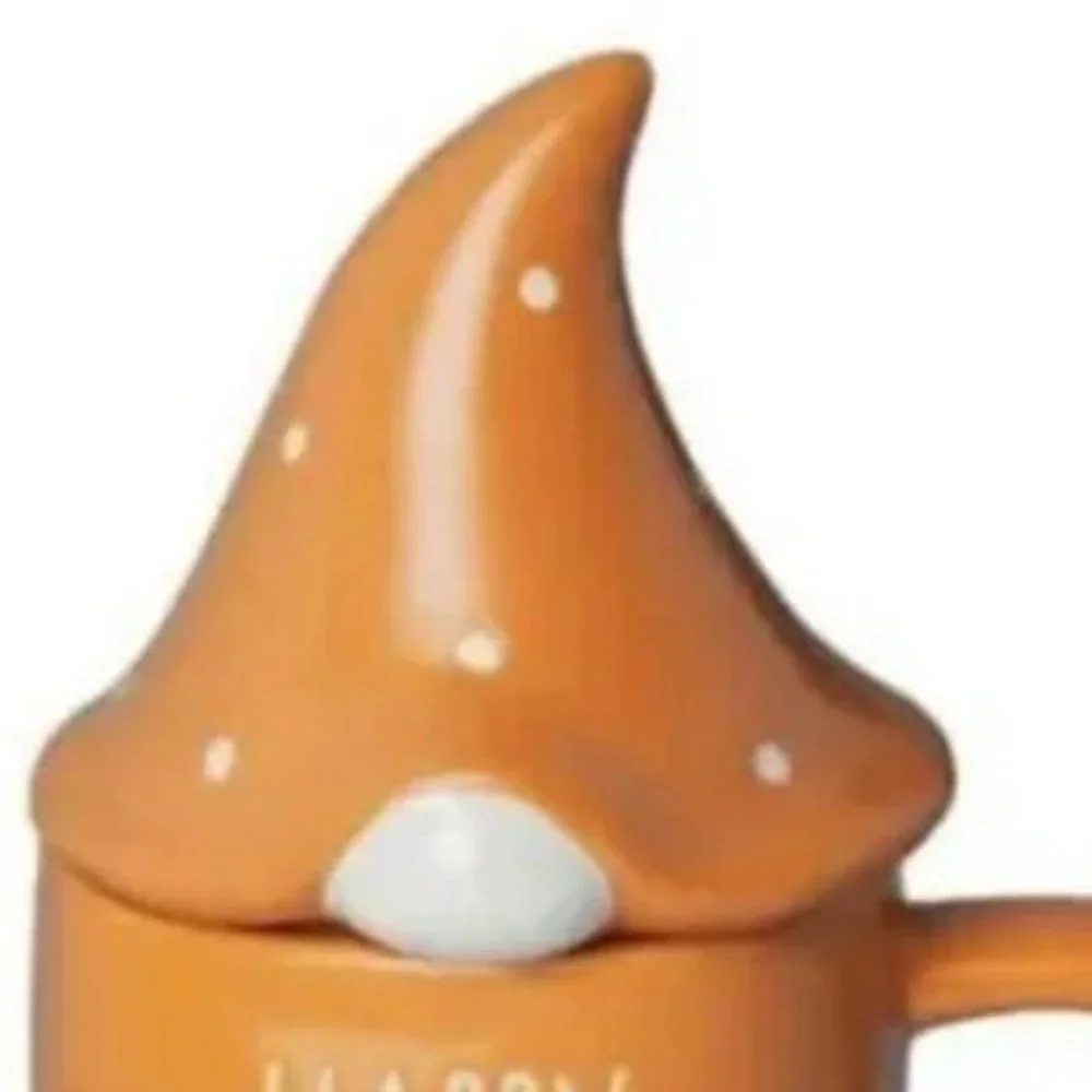 Rae Dunn-Happy Fall Y'all Gnome Mug with topper